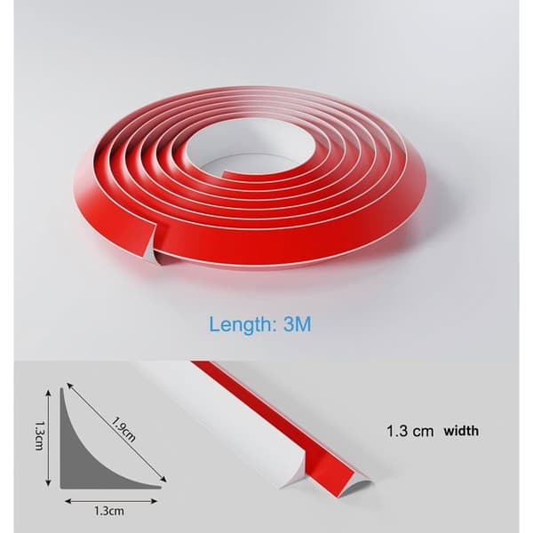 Meter Silikone Profil Efterbehandling Bordplade Samling Efterbehandling Bordplade Klæbende Støbning Hjørne Sokkel (13x13mm)