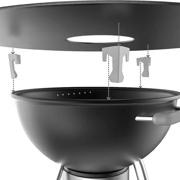 4-delt Universal Afstandsstykke til Bålfad, Camping Tripod Grillplade Støtte, Udendørs BBQ Plade Afstandsstykker, Grillstativ Afstandsstykker