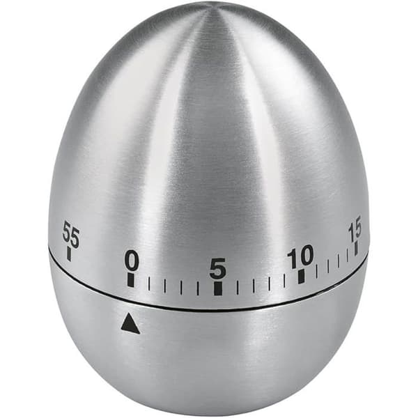 Æggeur (med timerfunktion, timeglas, rustfrit stål) Sølv
