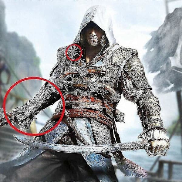 Assassin's Creed 4 Pirate Hidden Blade Pil Med Låda