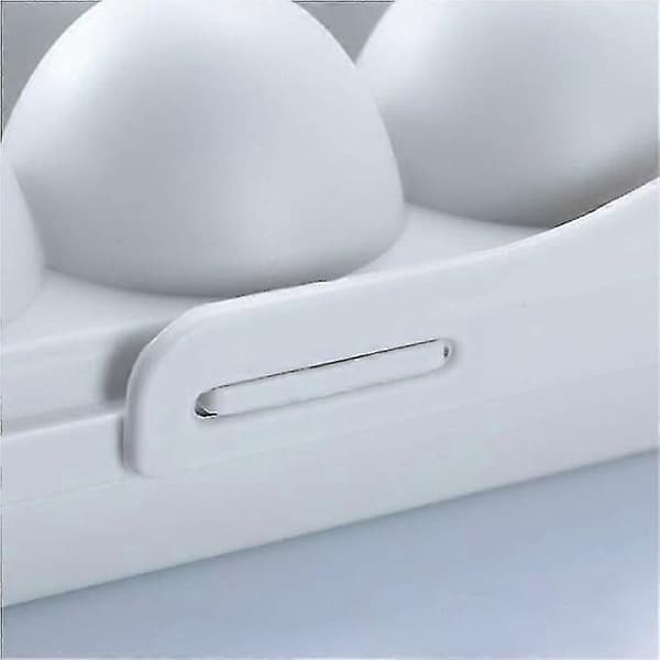 Egg Oppbevaringsboks, 1 stk Kjøleskap Eggboks, Plast Eggboks, Kjøleskap Eggholderbrett, 12 Egg Oppbevaringsboks, for Oppbevaring av Egg