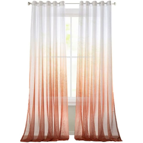 1 Blomstret Gardin 100x250cm - for Stue eller Soverom - Vindusdekorasjon