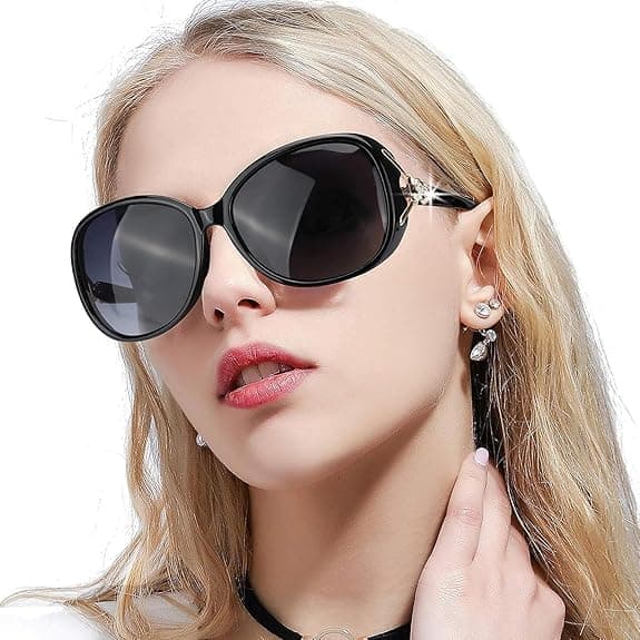 Solbriller for kvinner Trendy polariserte solbriller Oversized store solbriller Kvinner Solbeskyttelse UV-beskyttelse