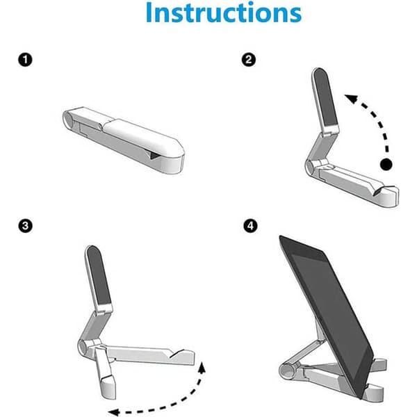 Bordtabletstander – Justerbar bærbar holder til iPad, Samsung & Kindle Fire