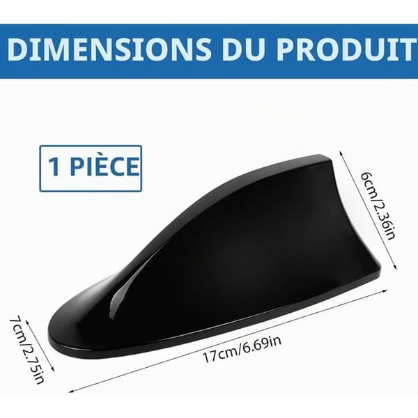 Bil Hajfinne Antenne - 1 Stykke - Sort ABS - Forbedrer Radiosignal - Universal til Sedan