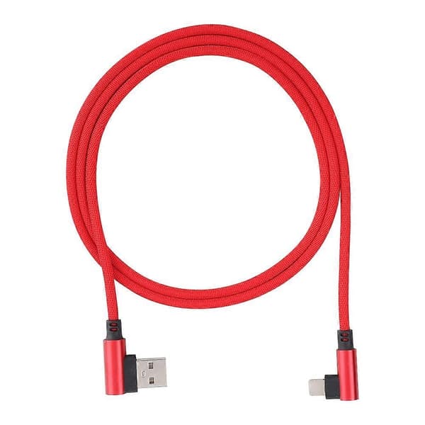 1M albue mobilspill hurtiglading USB-datakabel for iPhone/(rød)