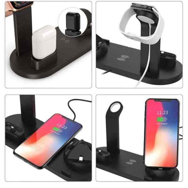Apple ladestasjon for flere enheter, selvjusterende lader, hvit