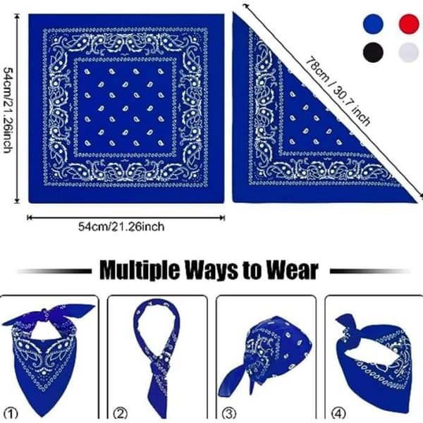 Bandanaer - Noname - 4 Stykker - 54 x 54 cm - Polyester - Unisex