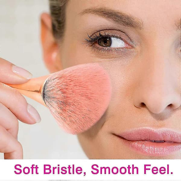 Mineralpudderbørste, Bronzer Kabuki Makeupbørste, Blød Fluffy Foundationbørste, Professionel Pudderbørste og Blushbørste