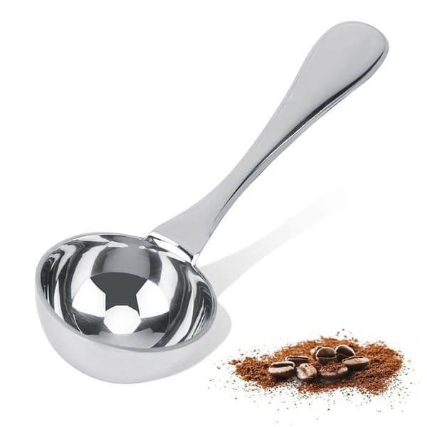 Kaffemåleske - 1 stk, 25 ml, rustfrit stål, langt håndtag - Velegnet til malet kaffe, målemærke