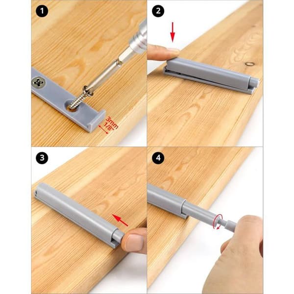 Magnetisk dørlås - Push-to-open system - med soft stop - Pakke med 10
