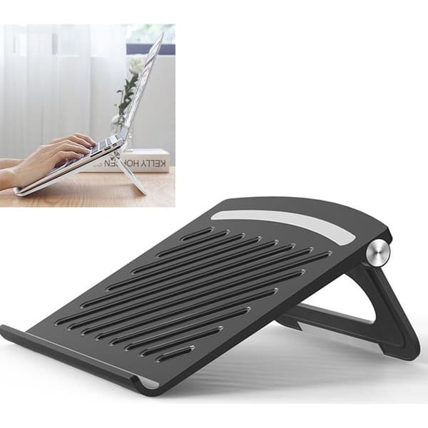 Laptopstativ - Aluminium - Justerbart 10 til 17 tommer - Sammenleggbart - For mobilt kontor - 1 stk