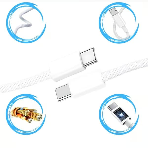 20W iPhone-lader og USB-C iPhone-kabel 2m - For iPhone 15/15 Pro/15 Pro Max/15 Plus