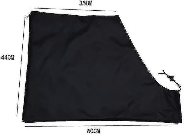 Elektrisk løvblæserpose, vakuumkværnpose til løvblæservakuum lynlåspose, sort, 44*35*60cm