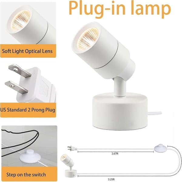 LED indendørs spotlight med timer, dæmpbar uplight, 3 farvetemperaturer, CRI, hvid gulvlampe