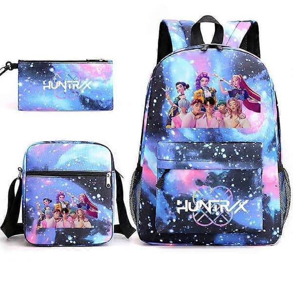 Opiskelijan reppu penaalilla - Kpop Demon Hunter -kuvio-FA-