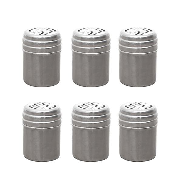 12 st kryddburkar i metall, peppar, socker, pulver, matlagningsredskap, hushåll, utomhusgrill, MSG-krydda silver M-FA-