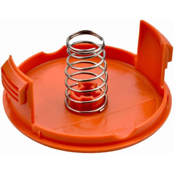 Sett med 4 spolehetter + 4 erstatningsfjærer kompatible med BLACK+DECKER RC-100-P gresstrimmere