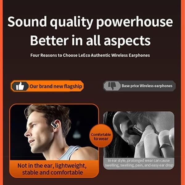 Bluetooth over-ear hovedtelefoner med LED-display og støjreducerende mikrofon, til sport/træning (beige)