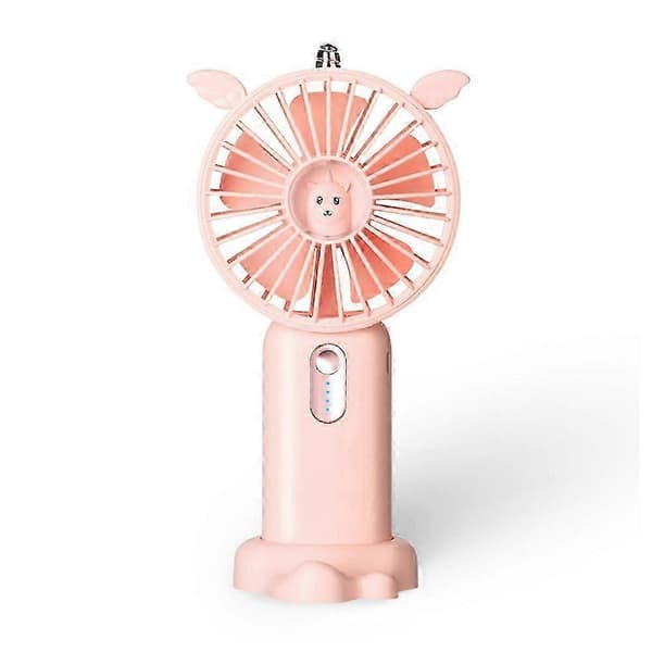 Håndholdt ventilator, USB-bordventilator, til rejsekontor, værelse, husholdning - Pink