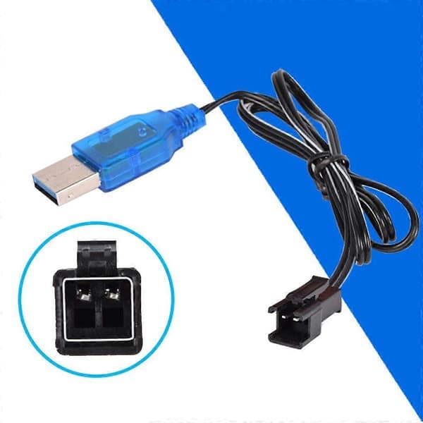 3.7V Batteri USB Oplader SM til RC Helikopter Quadcopter Legetøjsbil Model Lastbil Oplader Reservedele til Elektrisk Legetøj Blå