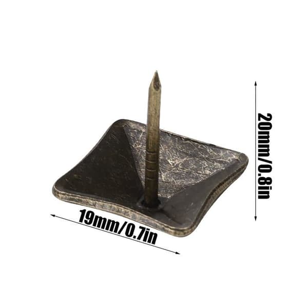 Møbelknopper, 50 stk. møbelknopper, møbelnåle, søm, dekorative bronzeknopper, møbelknopper
