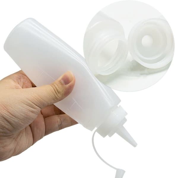 2 klembare 8oz/250ml bløde plastikkrydderiflasker - Ketchup/Olie/Maling/Madlavning