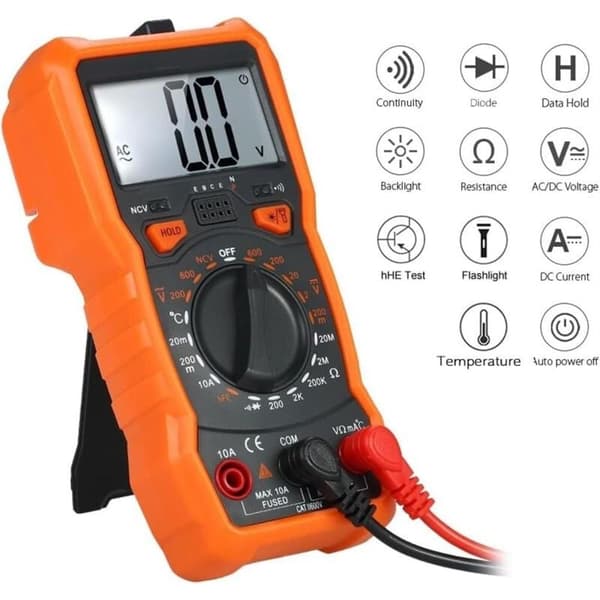 2000-tals digital multimeter med NCV, professionell elektrisk testare, digital multimeter, fickvoltmeter, mäter AC/DC-spänning, DC