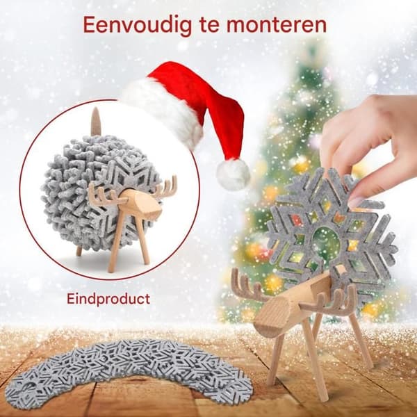 Unike 3D-underlegg - Hjortedesign - Miljøvennlig filt - Perfekt gaveidé