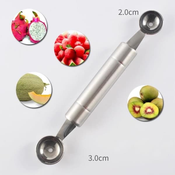 Köksredskap - 2 delar - Fruktskalare - Melonkulare - 2-i-1 Fruktkniv