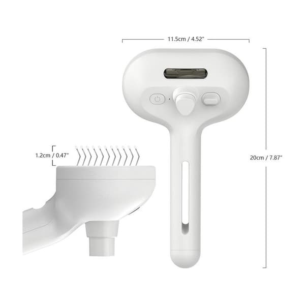 Dampbørste - Nodibs - 3 i 1 - ABS og rustfritt stål - USB-C-lading