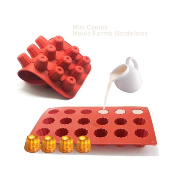 Bageform - Silikone - 18 Mini - Riflet - Højde 4 cm - Ø 35 mm