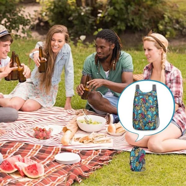 Vikbar ryggsäck, ultralätt, vattentät polyester, 20L, vandring camping resor