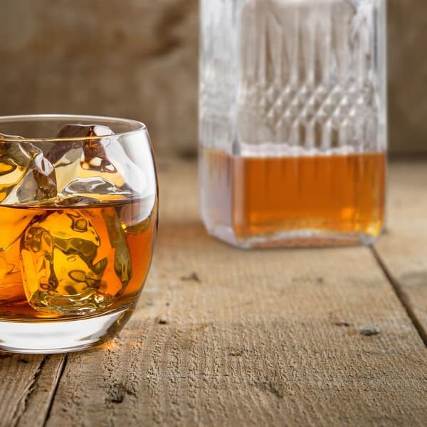 Relaxdays Glas Whisky Karaffel, Karaffel til Whisky, Cognac, Rom, Gin, Brandy, Klar