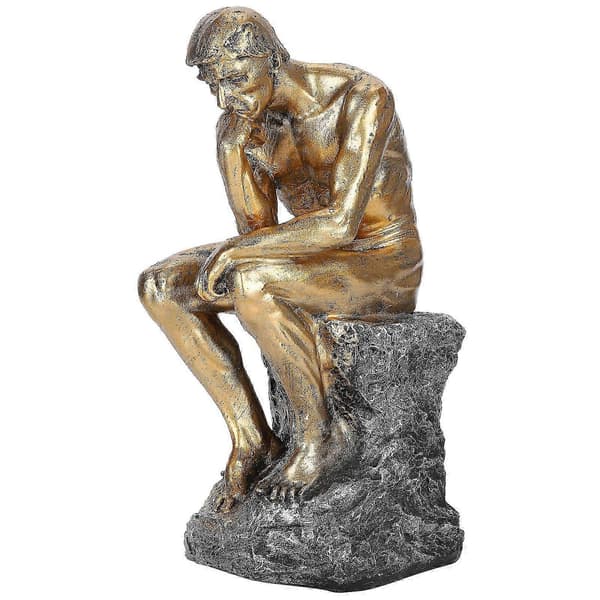 Tenkerstatue Bronsemann Harpiks Ornament Hjemmekontor Dekor Håndverk Samleobjekter