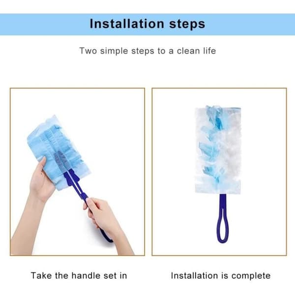 Duster Kit, Påfyllningsbar Duster, 1 Duster + 10 Påfyllningar, Dammtorkning, Dammuppsamlare, För Hemstädning, Dammtorkare