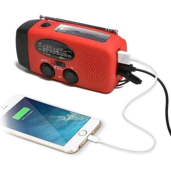 Håndsvingradio – Solar håndsvingdynamoradio med LED-lommelygte til camping og nødsituationer