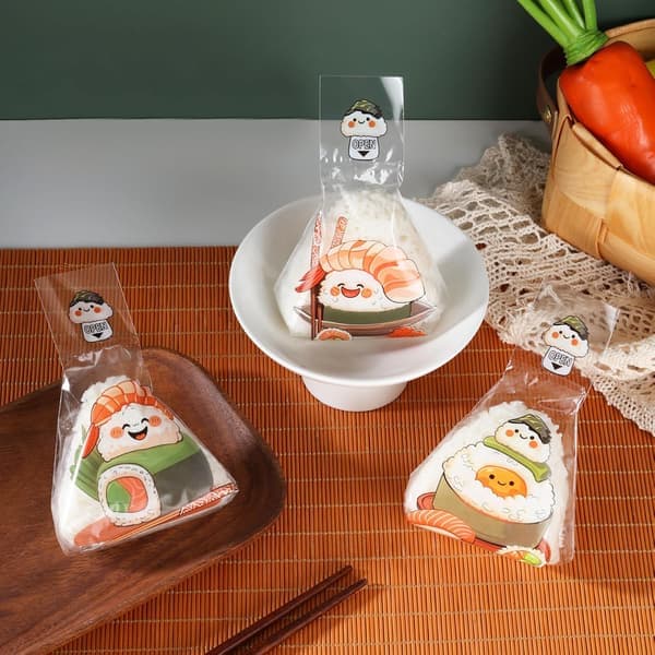 2-pack Onigiri-form i rostfritt stål, Musubi risbollsform-kit, non-stick triangel-sushi-formar med