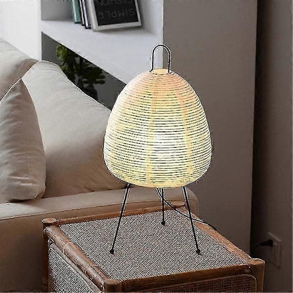 Japansk rispapperslykta LED bordslampa vardagsrum sovrum sängbord studierum hotellresidens stativ