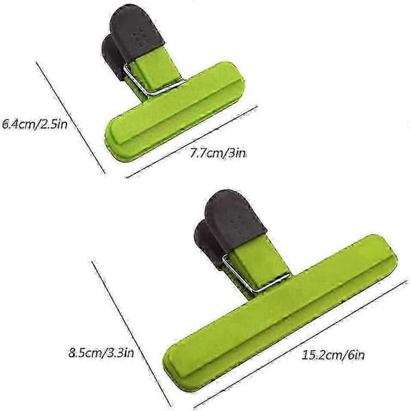 Poseklemmer, sett med matklemmer (3 store og 3 små)