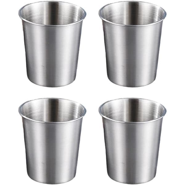 4-pak rustfri stålkrus, sunde pint-store drikkeglas
