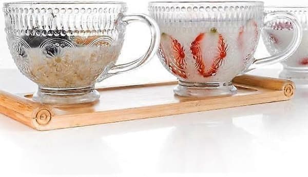 Nordiska Vintage Solros Frukostflingor Kaffe Te Koppar (Dubbelpack)