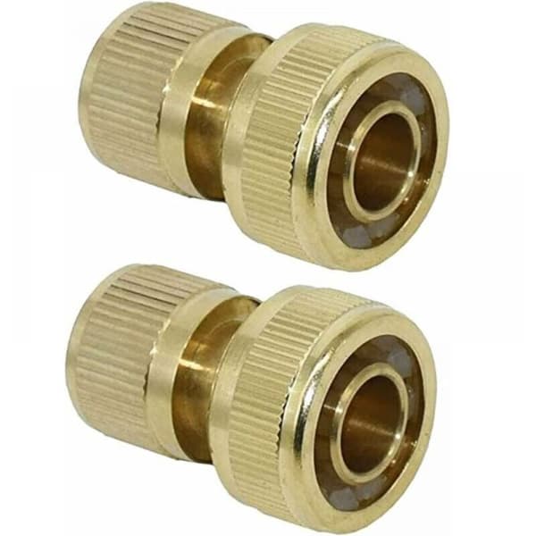 Pakke med 2 lynkoblinger til 19 mm (3/4\") messing haveslanger