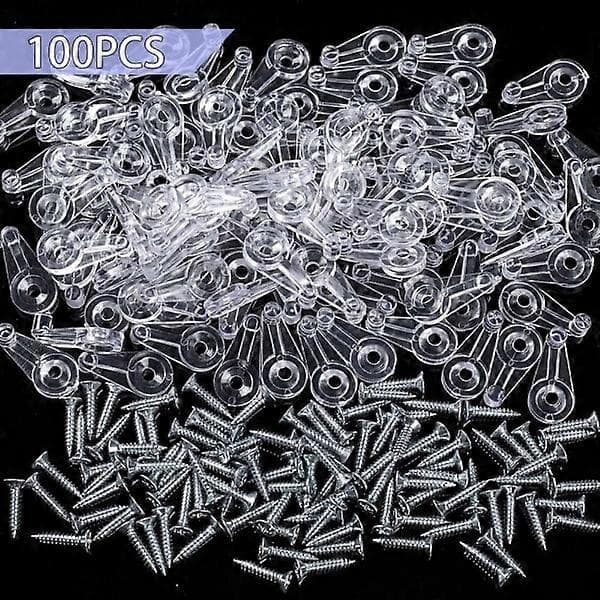 100 stk. glasholderclips glaskabinetclips dørpanel