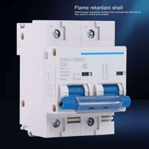 Afbryder, Miniature DC 1000V 125A Kortslutningsbeskyttelsesafbryder til PV-system (Blå)