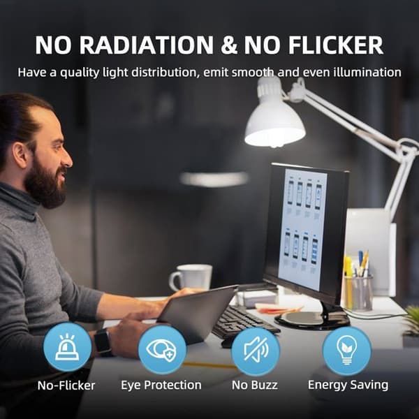 PLC G24d-3 26W-rör - 5-pack kallvitt 6500K, 2 stift 1600LM, lämplig för kök matsal