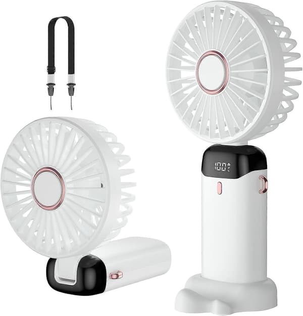 bærbar ventilator, bærbar miniventilator, genopladelig