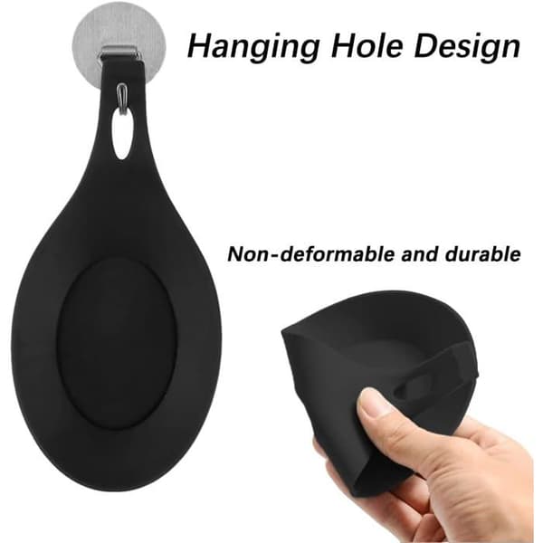 Silikone Skeholder - 1 Stykke - Mandeldesign - Stabil Redskabsholder - Hverdags Køkken