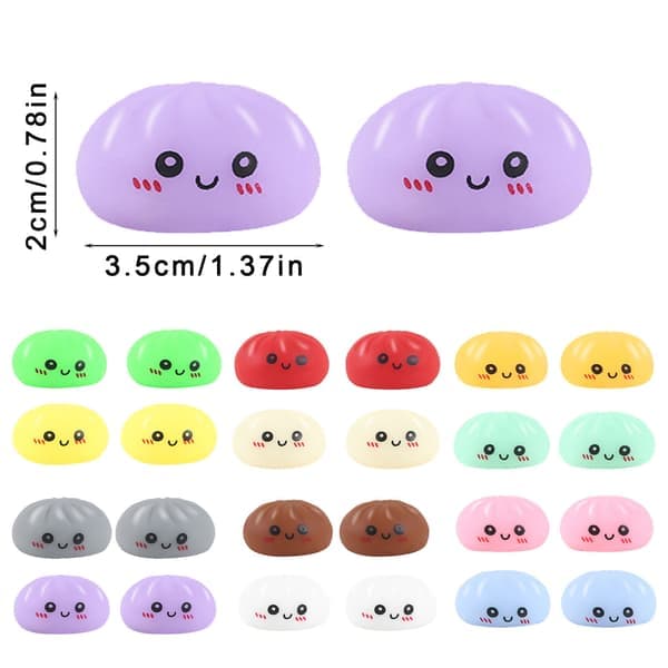 Dumpling Squishy Kalender – 24-delars mystisk nedräkning sensorisk fidget för stresslindring