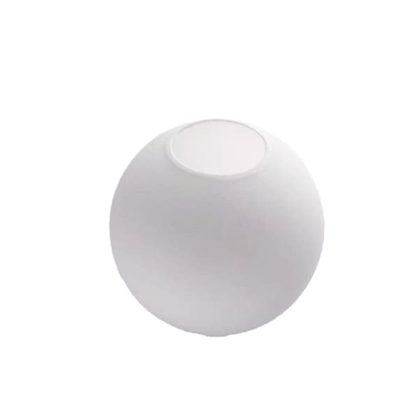 Mat Hvid Kugle Glas Skærm Erstatning Rund Kuppel 15cm One-size